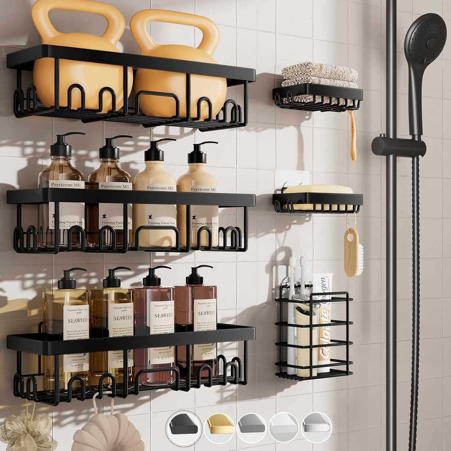Bathroom Storage Rack Set Large Capacity